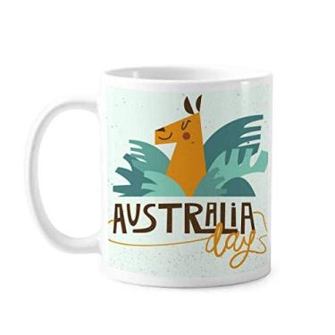 Imagem de Casa de ópera de Sydney da Austrália e caneca de girafa cerâmica xícara de café e porcelana
