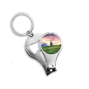 Imagem de Árvore rosa grama céu arte déco presente moda alicate anel chaveiro abridor de garrafa cortador