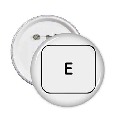 Imagem de Símbolo de teclado E Art Deco presente alfinetes da moda crachá botão emblema acessório decoração 5 peças