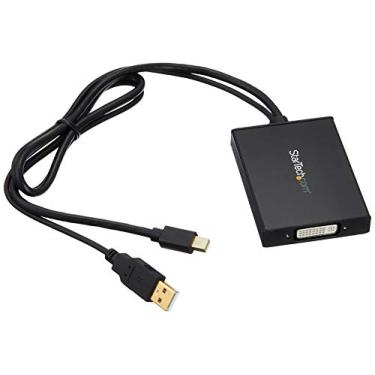 Imagem de StarTech. Com adaptador Mini DisplayPort para DVI Dual-Link - Alimentado por USB - Conectividade de conexão dupla - Preto - Conversor de tela ativa DVI (MDP2DVID2)
