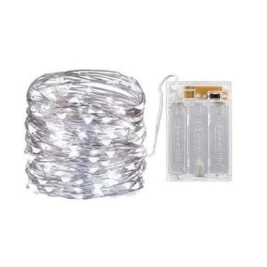Imagem de Cordão de Cobre Luz de Fada - 10 Metros - 100 Leds - Branco