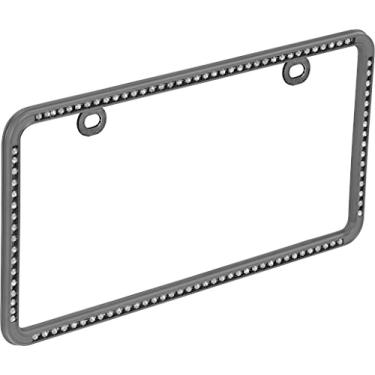 Imagem de Bell Automotive Moldura universal para placa de licença com design de diamante preto 22-1-46501-8