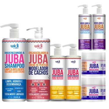 Imagem de Kit Widi Care Shampoo 1L, Encaracolando 1L, 2 Condicionadores, 2 Máscaras e 2 Geleia