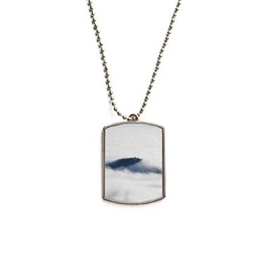 Imagem de DIYthinker Colar com pingente de corrente de aço inoxidável Clouds Fog Sky Mountain Nature Forest