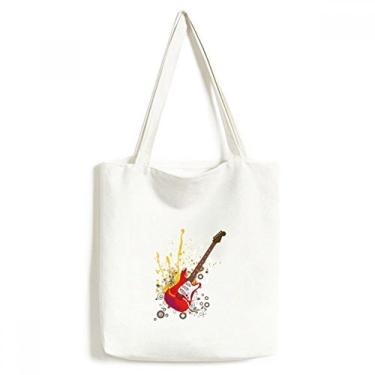 Imagem de Bolsa de lona para guitarra elétrica, jazz, cultura musical, sacola de compras, bolsa casual