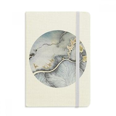 Imagem de Caderno abstrato em aquarela com tinta sombreada, capa dura em tecido, diário clássico