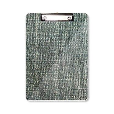 Imagem de Forro de cowboy jeans têxtil prancheta pasta, bloco de escrita A4