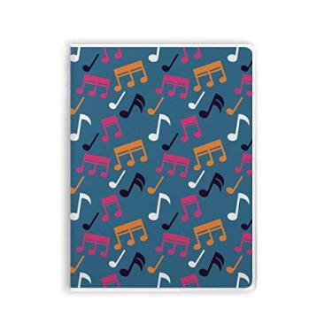 Imagem de Caderno de notas musicais coloridas, capa de chiclete, capa macia, diário