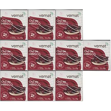 Imagem de Cha De Hibisco 10 Saches 10 g Vemat 10 caixas