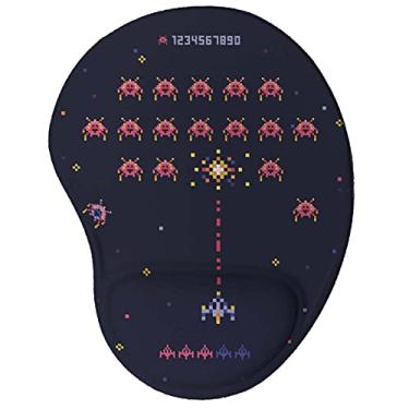 Imagem de Mouse pad Ergonômico Invaders 8 bits Presente Criativo Geek cor:Azul