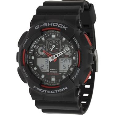 Imagem de G-Shock GG GA100, Preto/Digital/Vermelho, CASE 55MM, Digital, movimento de quartzo