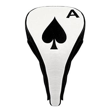 Imagem de JP Lann Capa de cabeça de motorista Ace of Spades magnética de golfe - Estilo e proteção premium - Preto/Branco - Serve para drivers de 460cc - Acessórios de golfe Amazon