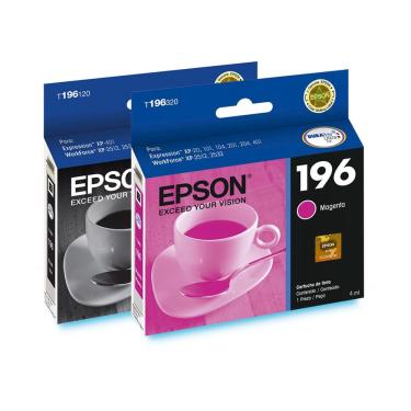 Imagem de Kit Cartucho de Tinta Epson Magenta/Preto p/ Stylus T196