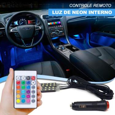 Imagem de Barra Led Neon RGB Interno Renault Fluence 2011 2012 2013 Luz Interna 