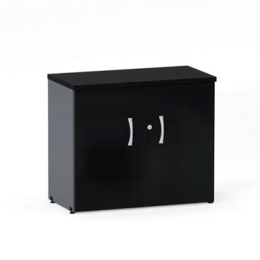 Imagem de Armario Baixo 02 Portas P25 Pandin 70 CM Preto e Grafito