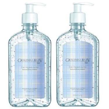 Imagem de Álcool Em Gel Higienizante Giovanna Baby 500ml 70 02 Un COM PUMP  azul