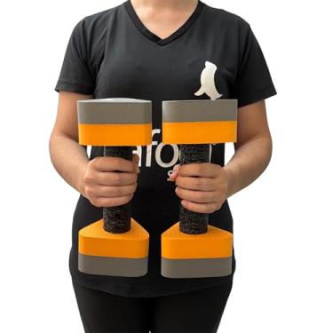 Imagem de Par de Halteres Hidroginástica Em EVA 1 A 2 Kg DF4011-CZ Cinza/Laranja Dafoca Sports