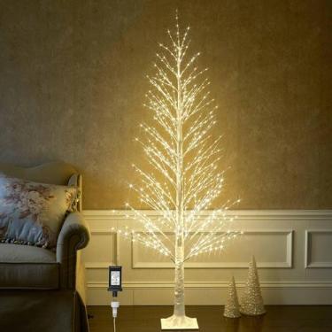 Imagem de Galho iluminado White Alpine Tree Hairui 6FT 810 Luzes LED