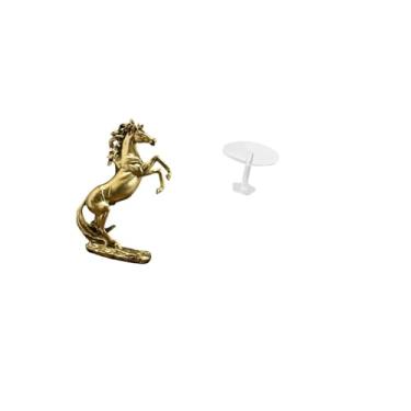 Imagem de Fenteer Decoração de Mesa de Estatueta de Cavalo Feita à Mão para Casa de Bonecas, Jardim em Miniatura, Casa de Brincar, Estantes, Lareira, Hotéis, Artesanato