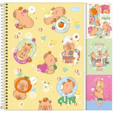 Imagem de Kit C/ 4 Caderno Universitário Capivara ESPIRAL TILIBRA - 10M 160 Folhas