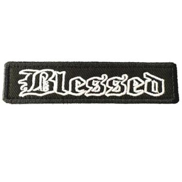 Imagem de Blessed Cool Morale Patch – Emblema bordado militar tático com gancho e laço para mochila bolsa colete roupas academia