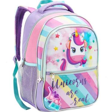 Imagem de Mochila Infantil Escolar Sereia Meninas Unicornio Feminina - Denlex