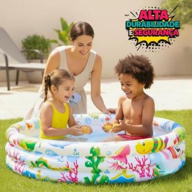 Imagem de Piscina Inflável Infantil Redonda Colorida Diversão Verão Criança Quin