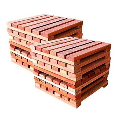 Imagem de Kit Deck de Madeira Modular Isabela 30cmx30cm com 20 Placas Eucalipto