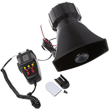 Imagem de GTP 100 W 7 tons Sirene de emergência Sirene elétrica com microfone PA amplificador de sistema de alto-falante - Hooter/Polícia de bling/alarme de incêndio de anel / ambulância/sirene/som de trânsito