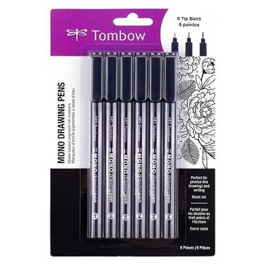 Imagem de Tombow Caneta de desenho mono, preta, 6 peças