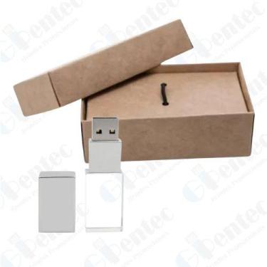 Imagem de Kit Caixinha + Pen Drive Vidro Personalizado (REF-KT5) - Gipentec, Pra