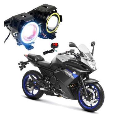 Imagem de Par Farol de Milha Angel Eye U7 para Moto Yamaha XJ6 F 2010 2011 2012 