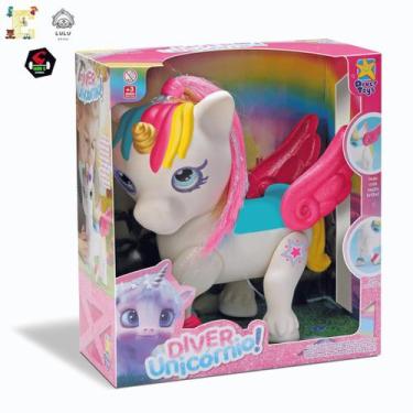 Imagem de Unicórnio em Vinil lavavel articulado brinquedo para Bonecas - Diverto