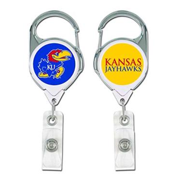 Imagem de WinCraft Porta-crachá NCAA Kansas Jayhawks Premium retrátil para crachás, cores do time, tamanho único