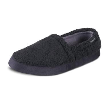 Imagem de isotoner Pantufa masculina Berber Aspen fechada nas costas, Preto, 11-12