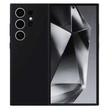 Imagem de Capinha Premium Aveludada Compatível Samsung Galaxy S24 Ultra Capa Preta