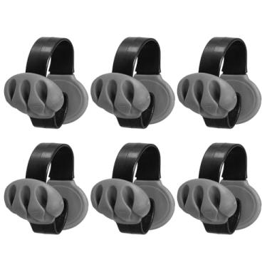 Imagem de PATIKIL Clipes de cabo, 6 peças organizador de cabos de mesa para cabos, carregador de telefone, cabos USB, mesa de cabeceira, casa, escritório, carro, preto