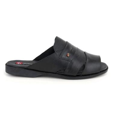 Imagem de Sandália Masculina Mule De Couro Anti Stress Confortável - HALDRYS, Pr