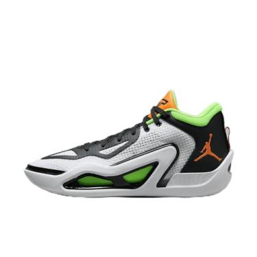 Imagem de Nike Tênis de basquete Tatum 1 (DZ3324-108, branco/preto/greve verde/laranja total), Branco/Preto/Verde Strike/Laranja Total, 44 BR