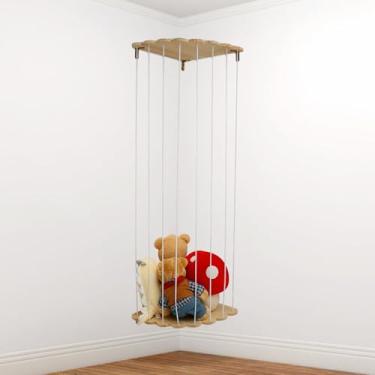 Imagem de Suporte de armazenamento de animais de pelúcia, estável, ajustável, para animais de zoológico, grande, de madeira, fácil de instalar, organizador de armazenamento de brinquedos de pelúcia para