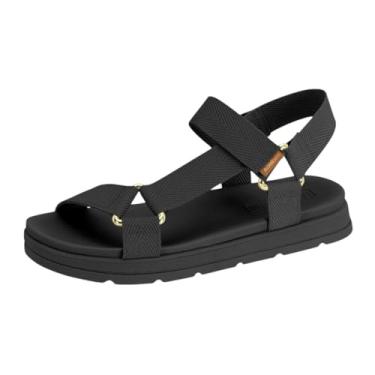 Imagem de Sandália Feminina Flatform Conforto Moderna Clássica Moleca