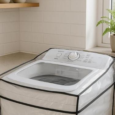 Imagem de Capa ImpermeáVel Para MáQuina De Lavar 8 A 17 Kg, Protetora Com Resistente Para Lavadora(Só a Tampa Tamanho P)