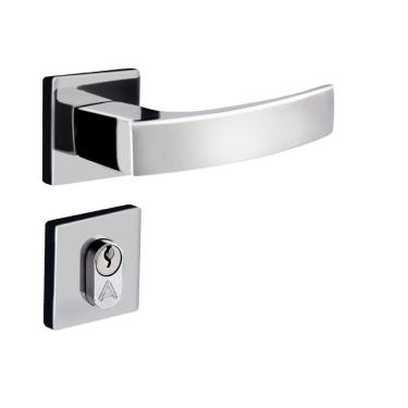 Imagem de Fechadura Entrada Roseta S40 Cromado Quadratta Curva Aliança