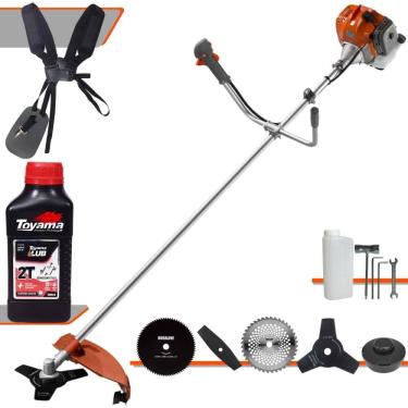 Imagem de Roçadeira Multifuncional Tekna RL520ACG2 À Gasolina 52cc 2HP 13.000rpm Com Carretel de Nylon + Kit 4 Lâminas de Corte + ÓLEO TOYAMA FG50 2 Tempos