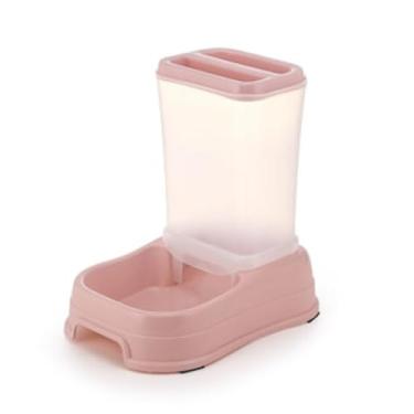 Imagem de Alimentador Automático para Cães, Grande Capacidade, Antiderrapante, Fácil de Limpar, Uso Diário Pet(rosa)