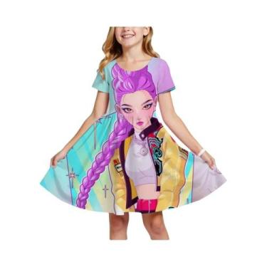 Imagem de Vestido Infantil Leve Com Estampa De Desenho Animado, Moda De Verão, V