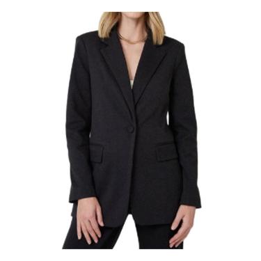 Imagem de Blazer Feminino Dudalina Alfaiataria Cinza Escuro - 66050234-Feminino