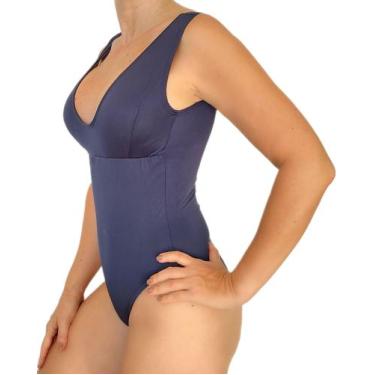 Imagem de Maiô Para Natação Ou Hidroginástica Com Bojo - Vila Beach Wear, Azul, 
