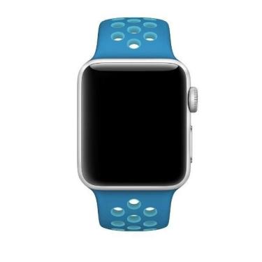 Imagem de Pulseira Silicone Esportiva Para Smartwatch E Apple Watch 42mm - Azul