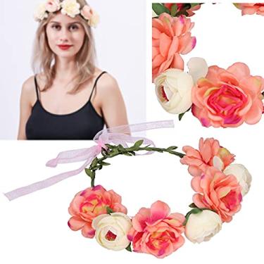Imagem de Rose Floral Crown Flower Headband Floral Crown Headdress Garland Halo Grinalda Para Cabelo Grinalda Para Festival Festa Cabelo Banho Acessórios Conjuntos[02]